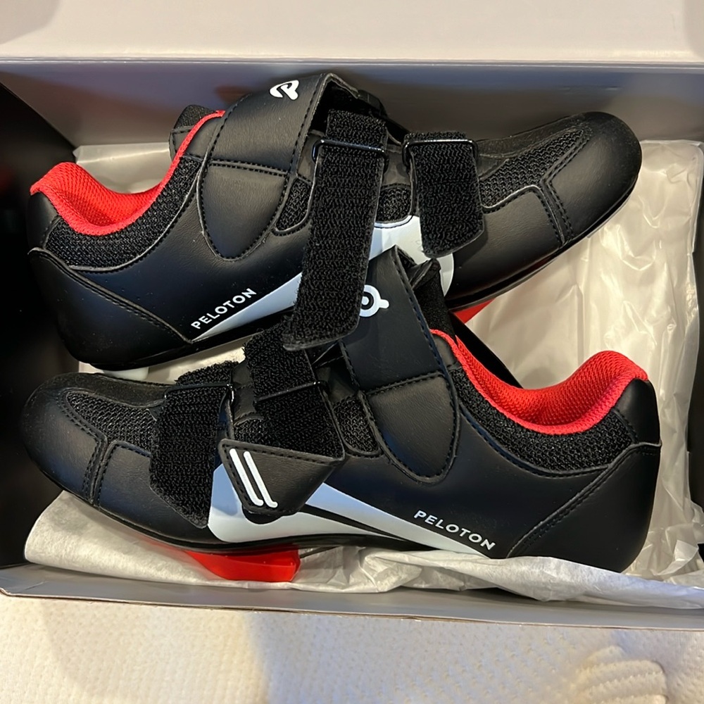 Almost new Peloton size 38 women’s cycling shoes. Only worn twice!